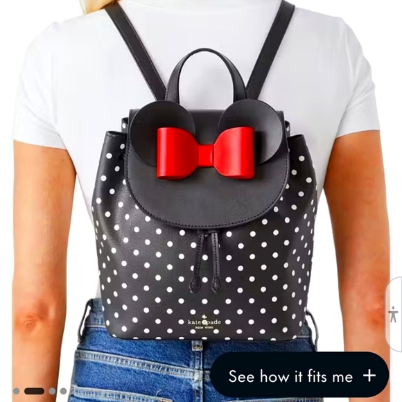 Kate Spade NWT Leather Minnie Mouse wallet and backpack/ purse & wallet.